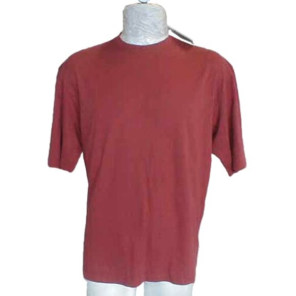 NEW Ermenegildo Zegna Sport T Shirt!  Med  Brick Red  Thicker Soft Touch Cotton - Picture 1 of 3